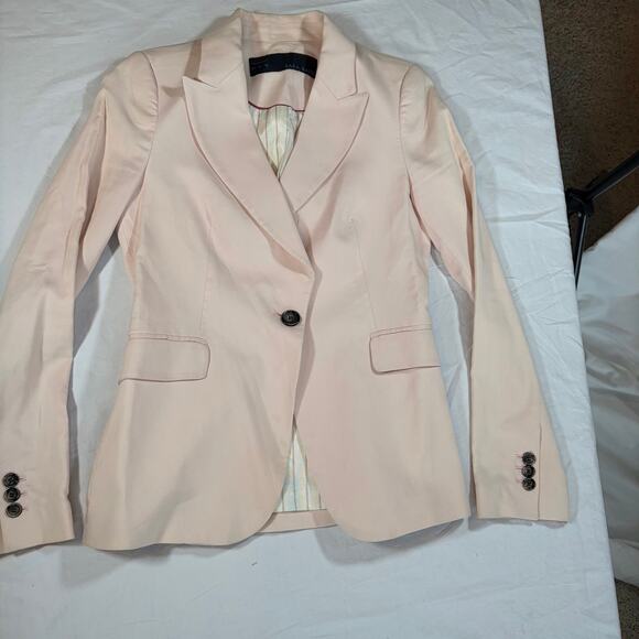 Zara Basic pale pink women’s blazer. Size S.  Workwear. Single breast, 1 button - Picture 6 of 7